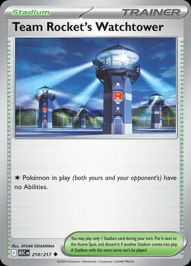 Ascended Heroes Team Rocket’s Watchtower #210/217